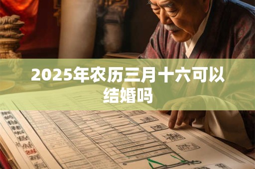 2025年农历三月十六可以结婚吗