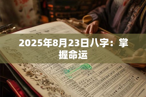 2025年8月23日八字：掌握命运