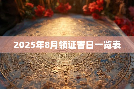 2025年8月领证吉日一览表