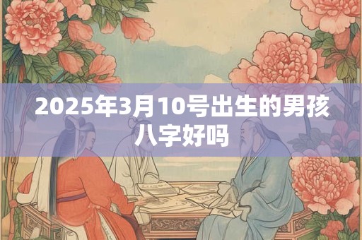 2025年3月10号出生的男孩八字好吗
