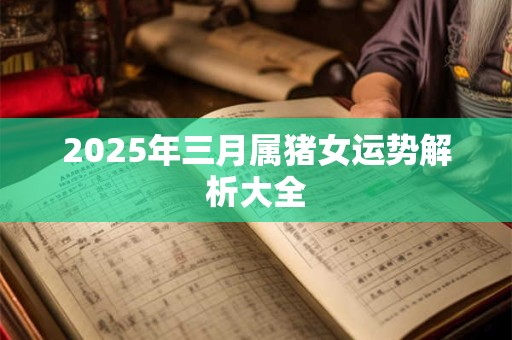 2025年三月属猪女运势解析大全