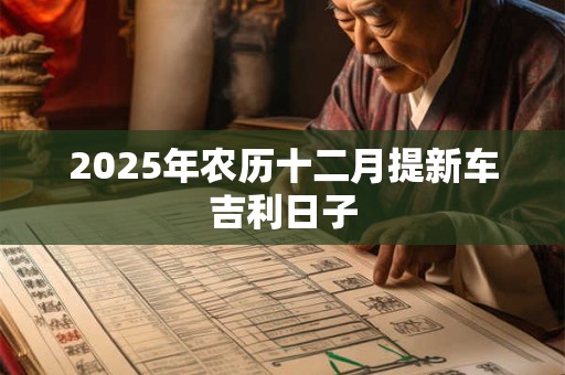 2025年农历十二月提新车吉利日子 2025年农历十二月提新车吉利日子