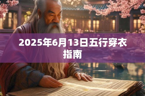 2025年6月13日五行穿衣指南 2025年6月13日五行穿衣指南