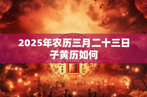 2025年农历三月二十三日子黄历如何