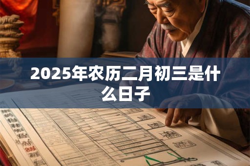 2025年农历二月初三是什么日子