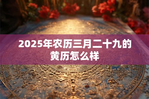 2025年农历三月二十九的黄历怎么样