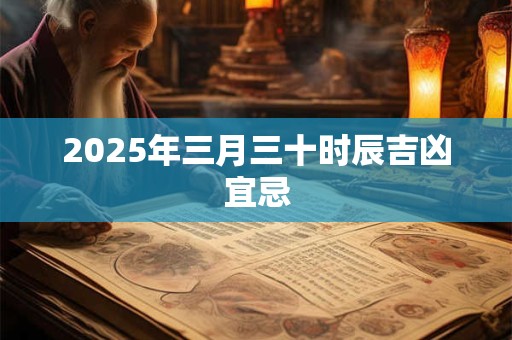 2025年三月三十时辰吉凶宜忌