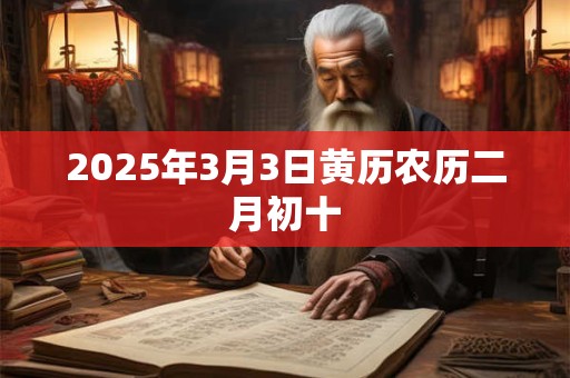 2025年3月3日黄历农历二月初十