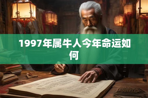 1997年属牛人今年命运如何