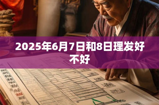 2025年6月7日和8日理发好不好
