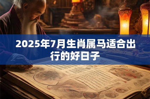 2025年7月生肖属马适合出行的好日子