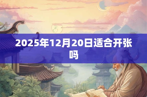 2025年12月20日适合开张吗
