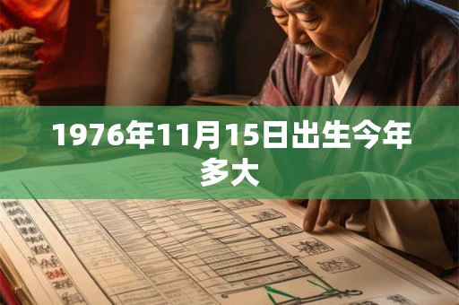 1976年11月15日出生今年多大