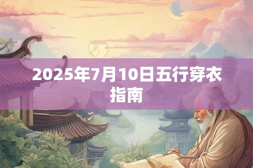 2025年7月10日五行穿衣指南