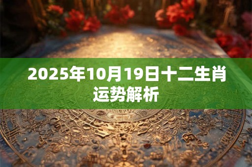 2025年10月19日十二生肖运势解析