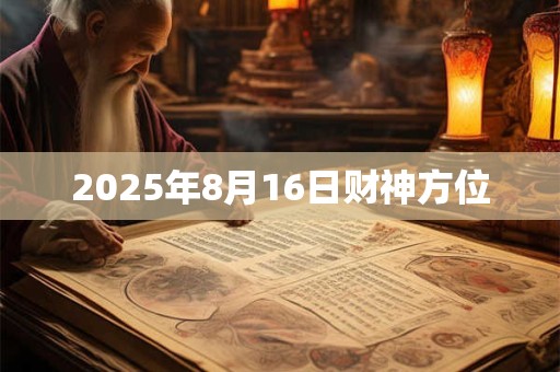 2025年8月16日财神方位