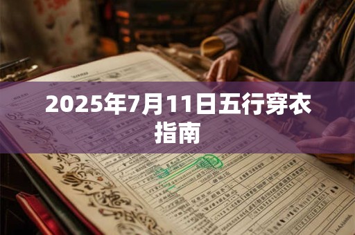 2025年7月11日五行穿衣指南