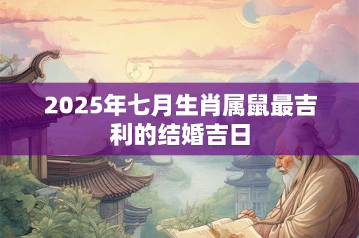2025年七月生肖属鼠最吉利的结婚吉日