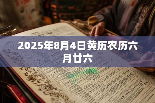2025年8月4日黄历农历六月廿六