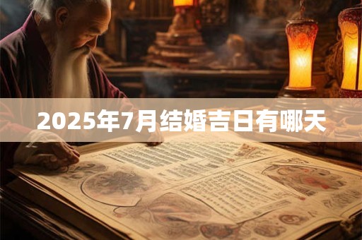 2025年7月结婚吉日有哪天