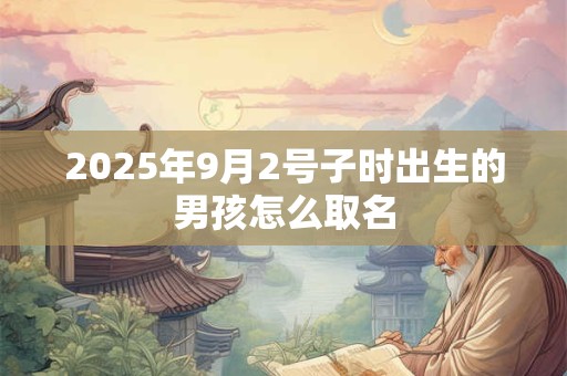 2025年9月2号子时出生的男孩怎么取名
