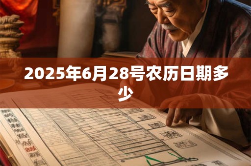 2025年6月28号农历日期多少