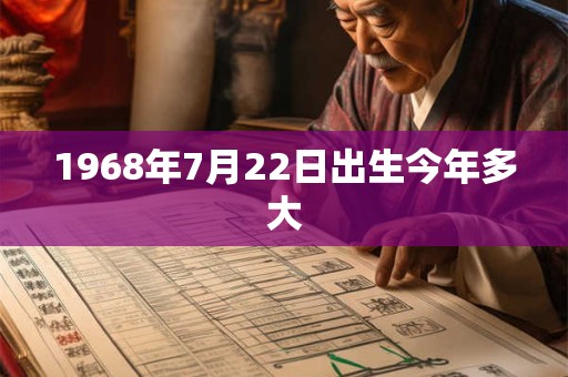 1968年7月22日出生今年多大