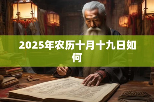 2025年农历十月十九日如何