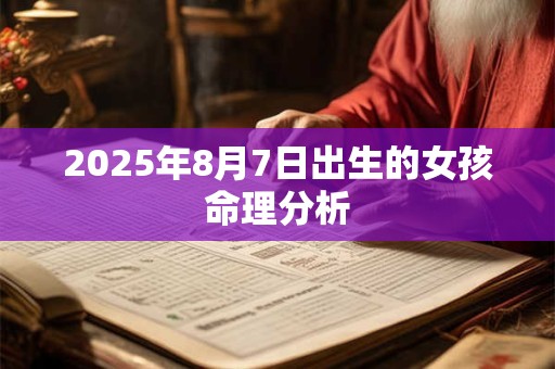 2025年8月7日出生的女孩命理分析