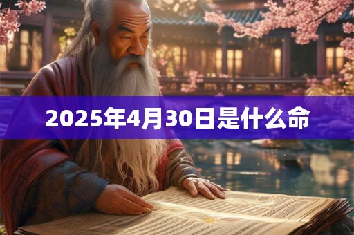 2025年4月30日是什么命