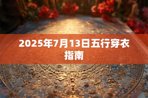 2025年7月13日五行穿衣指南 2025年7月13日五行穿衣指南