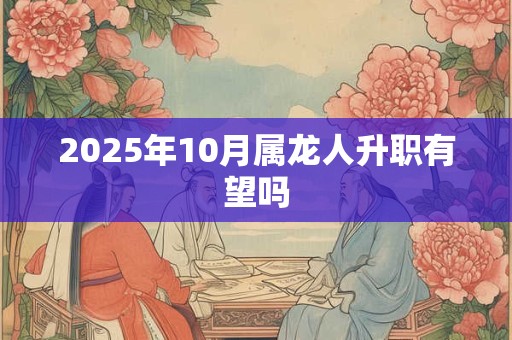 2025年10月属龙人升职有望吗