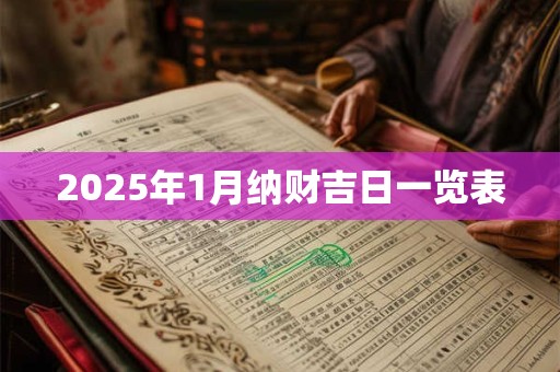 2025年1月纳财吉日一览表