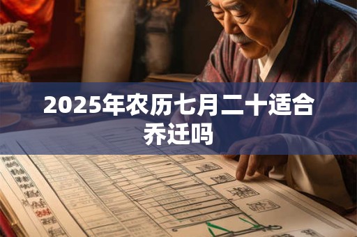 2025年农历七月二十适合乔迁吗