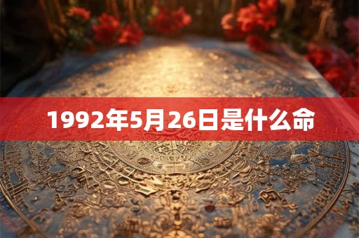 1992年5月26日是什么命