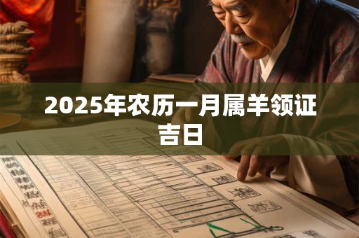 2025年农历一月属羊领证吉日