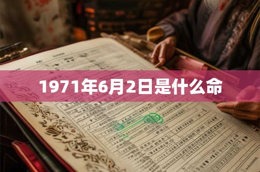 1971年6月2日是什么命