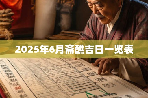 2025年6月斋醮吉日一览表