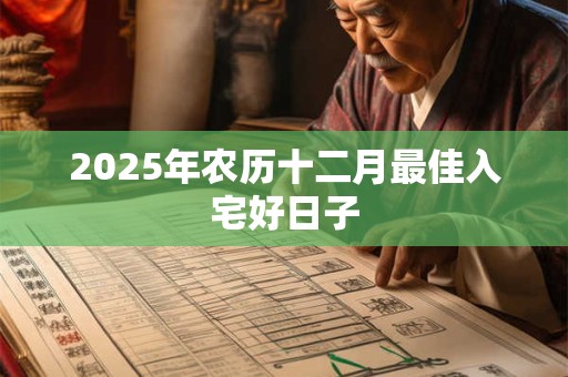 2025年农历十二月最佳入宅好日子