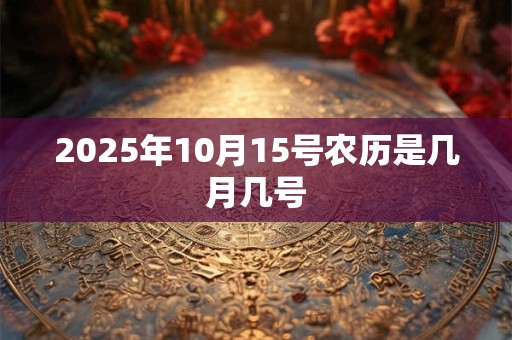 2025年10月15号农历是几月几号 2025年10月15号农历是几月几号