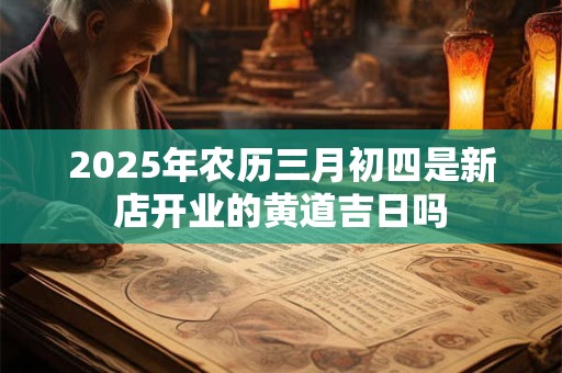 2025年农历三月初四是新店开业的黄道吉日吗
