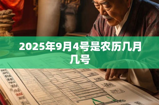 2025年9月4号是农历几月几号