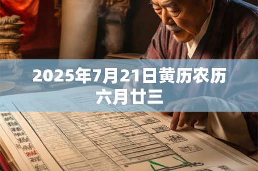 2025年7月21日黄历农历六月廿三