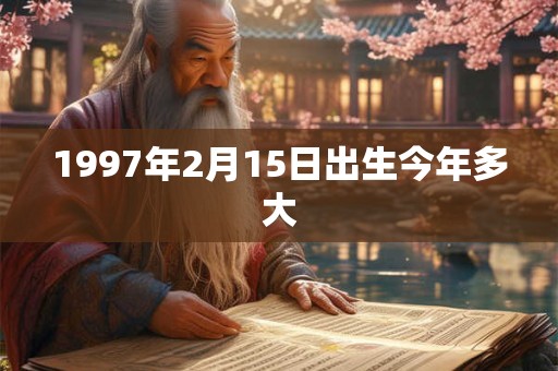 1997年2月15日出生今年多大