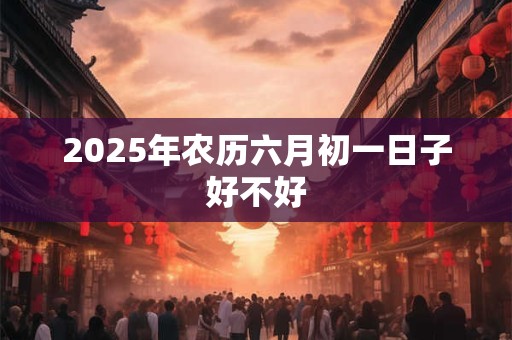 2025年农历六月初一日子好不好