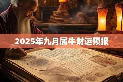 2025年九月属牛财运预报