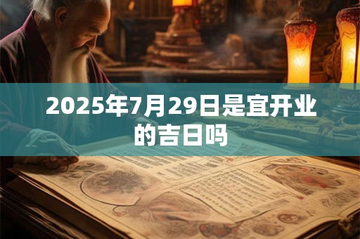2025年7月29日是宜开业的吉日吗