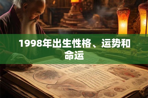 1998年出生性格、运势和命运