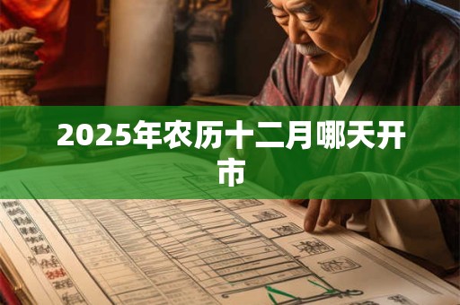 2025年农历十二月哪天开市