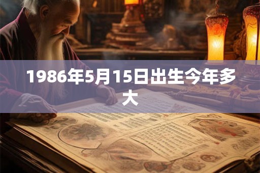 1986年5月15日出生今年多大
